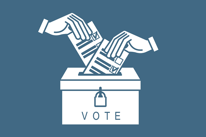 Blue Ballot Box Icon
