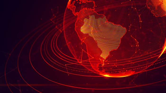 Brazil on Digital Red Globe