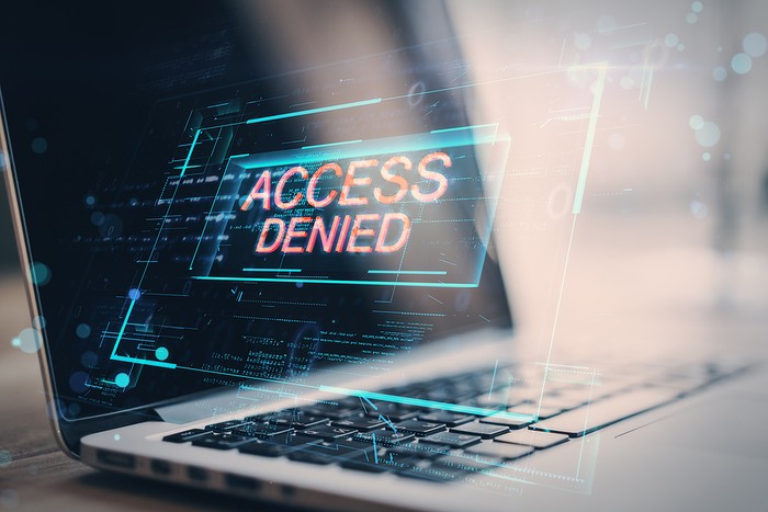 Access Denied Laptop Message