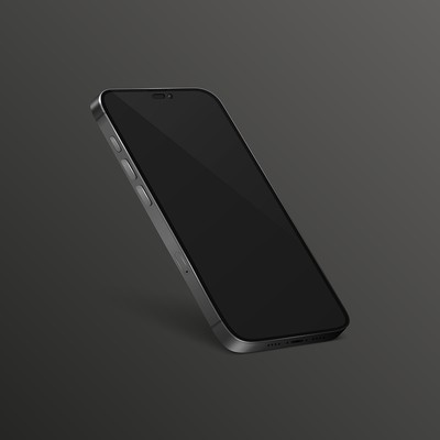 3D Smartphone Against Grey Background