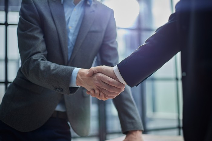 Two Businessmen Shaking Hands