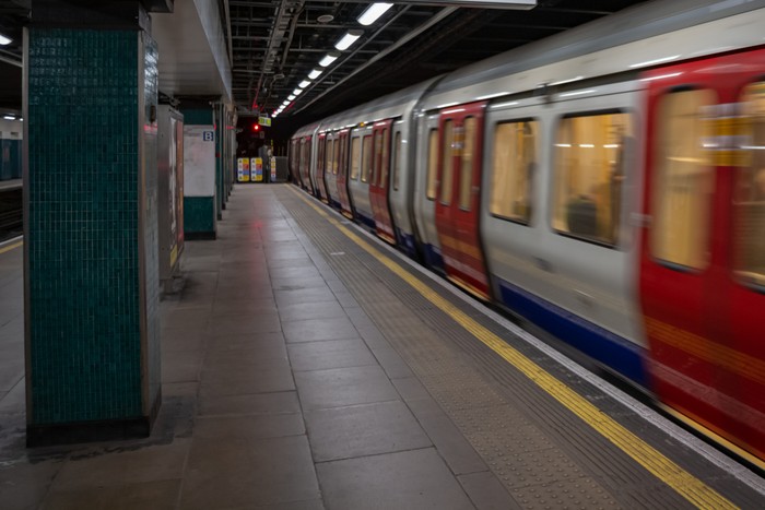 London Underground Train in Station