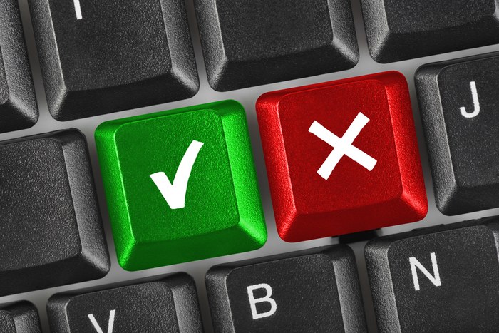 Tick and Cross Keyboard Buttons