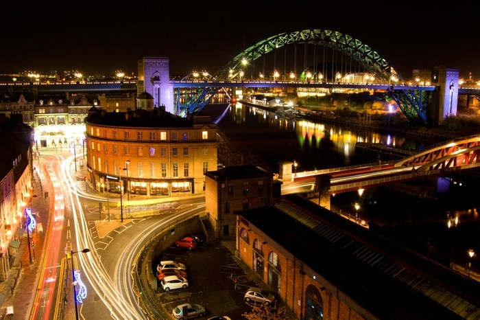 Newcastle Tyne Bridge at Night