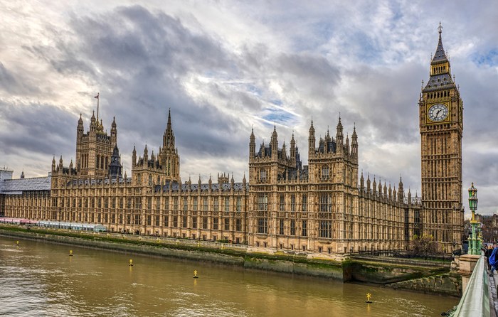 Grey Skies Above Houses of Parliament