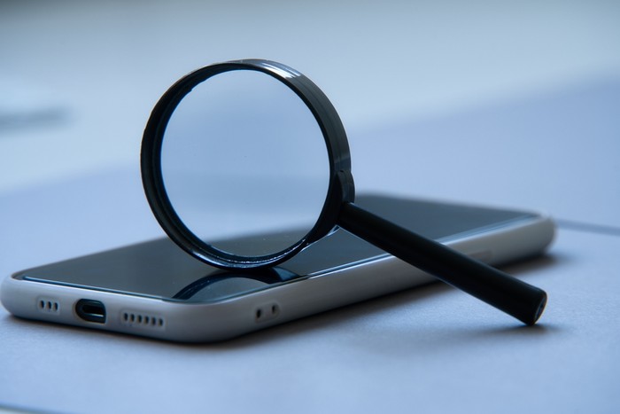 Magnifying Glass on Smartphone