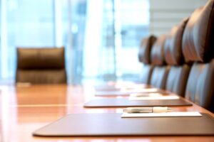 Empty Conference Room Chairs