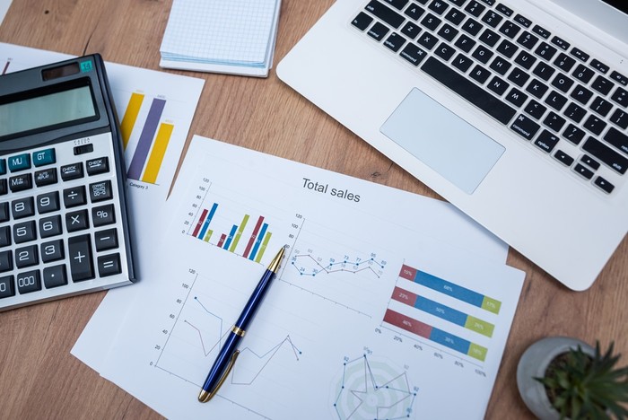 Sales Reports on Desk
