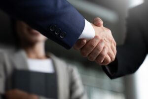 Two Business People Shaking Hands