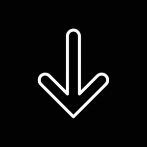 White Down Arrow Black Background